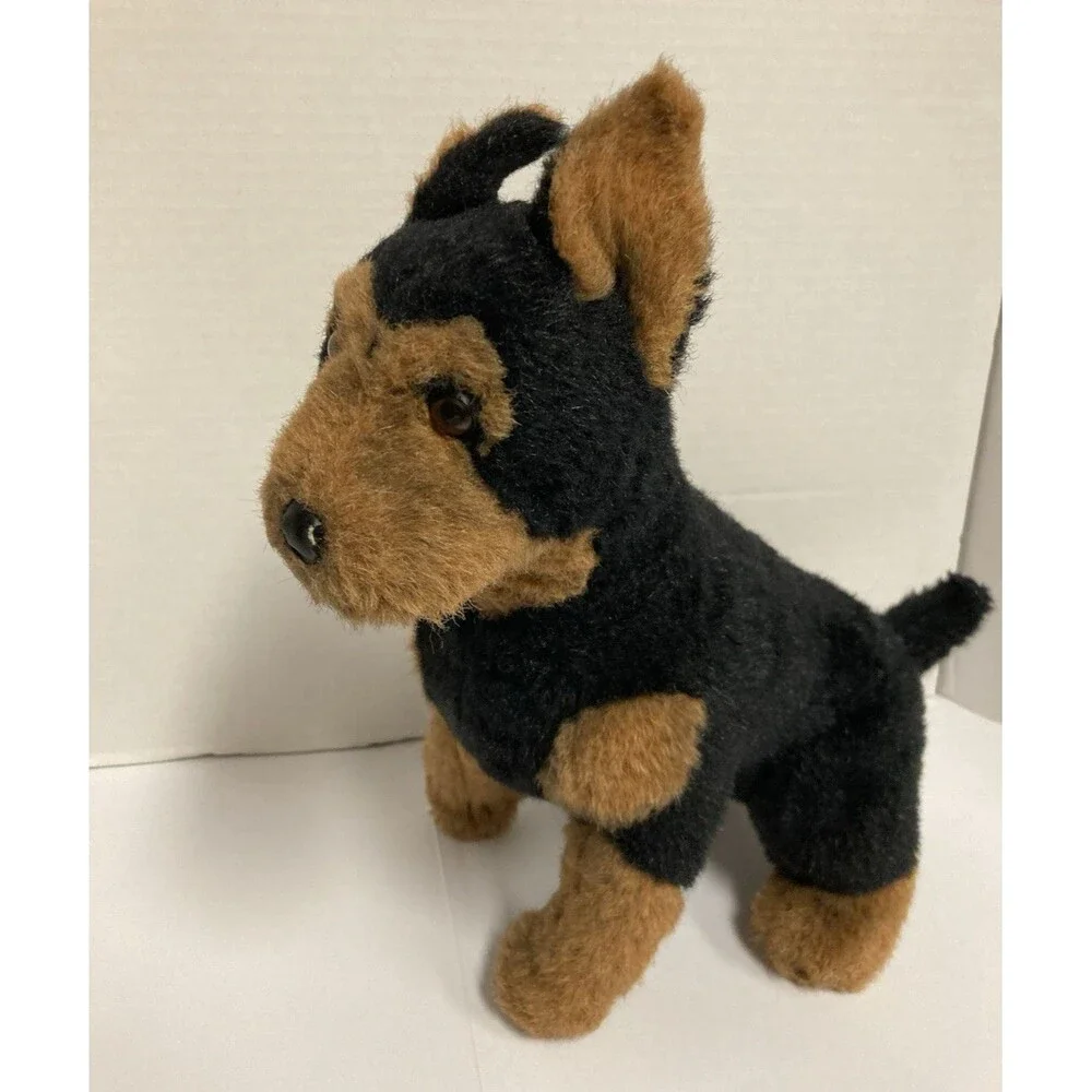 Russ Plush Dog Stuffed Animal Black & Tan Small 1994 Vintage MPN 7864